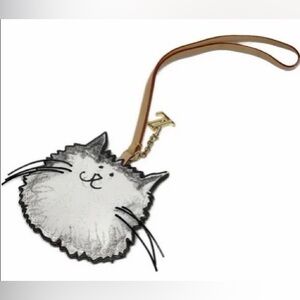 Louis Vuitton LV Grace Coddington edition Monogram Cat Bag charm keychain